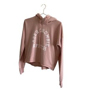 Abercrombie & Fitch‎ Cropped Fleece Hoodie Sweatshirt Pullover Womens S